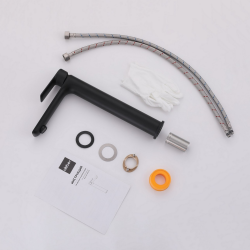 Смеситель ABBER Weiss Insel AF8011B для раковины, черный матовый