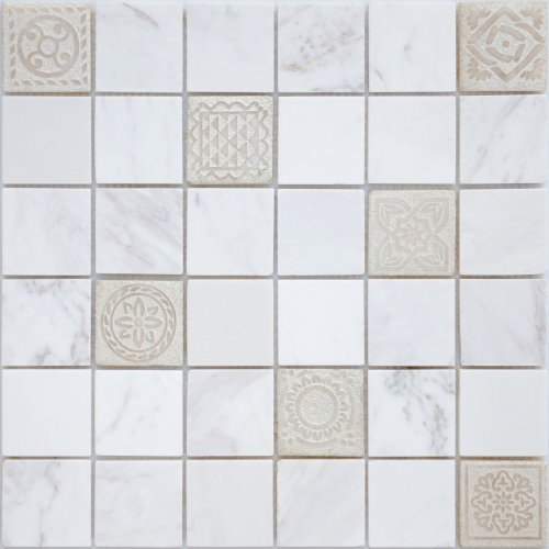 Мозаика LeeDo Ceramica Art Dolomiti bianco MAT (48x48x8) 300x300, матовая 