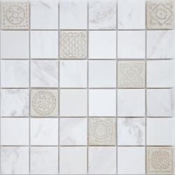 Мозаика LeeDo Ceramica Art Dolomiti bianco MAT (48x48x8) 300x300, матовая 