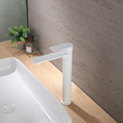 Смеситель ABBER Weiss Insel AF8011FW для раковины, белый матовый