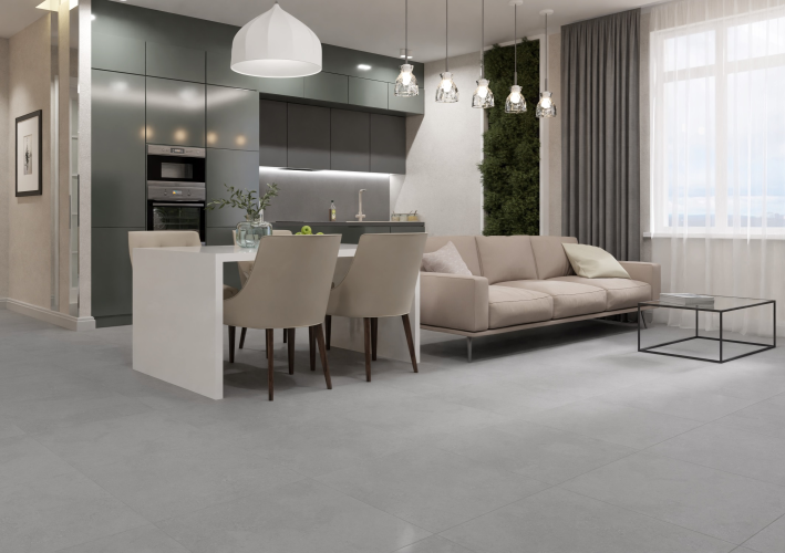 Керамогранит Primavera NG107 Тайкан светло-серый glossy 60x60