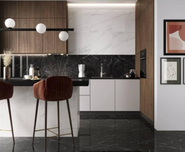 Керамогранит Laparet Pietra Moca х9999294565 темно-серый полированный 60x60