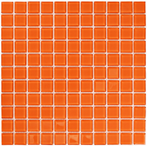 Мозаика Bonaparte Orange glass (25х25х4) 300х300, глянцевая