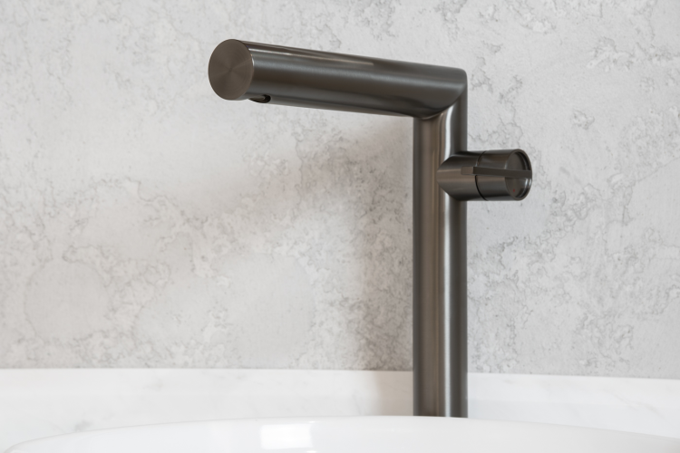 Смеситель ABBER Perfekte 316 AF8A11BGG-L для раковины, оружейная сталь брашированная