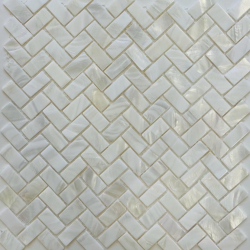Мозаика Pixel Mosaic PIX750 из натурального перламутра, чип 15x30 мм, сетка 270х295х2 мм