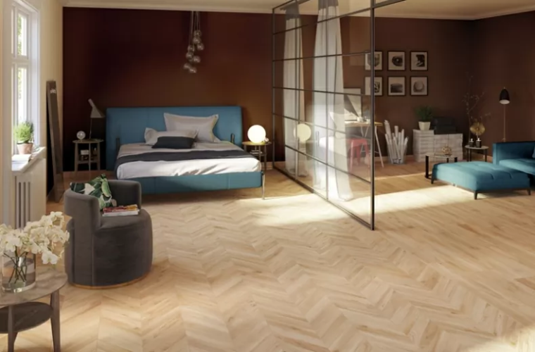 Керамогранит Rondine J86590 Woodie Chevron Beige 7.5x40.7
