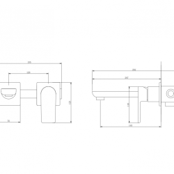 Смеситель ABBER Weiss Insel AF8082B для раковины скрытого монтажа, черный матовый