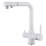 Смеситель ABBER Emotion AF8814W для кухни с подключением фильтра и выдвижной лейкой, белый матовый