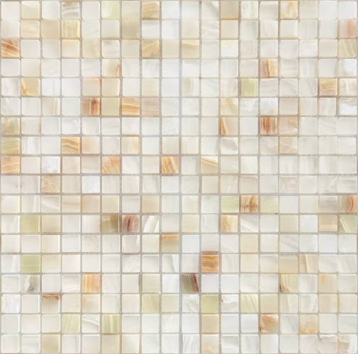 Мозаика LeeDo Ceramica Onice Jade Bianco POL (15x15x7) 305х305, полированная глянцевая