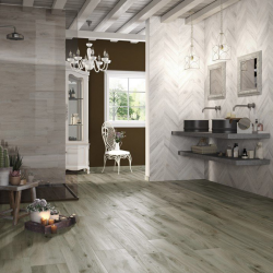 Керамогранит Rondine J86594 Woodie Chevron White 7.5x40.7
