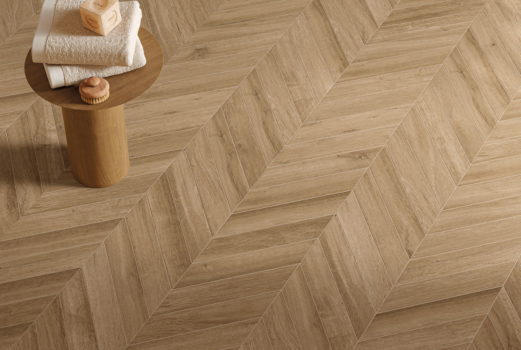 Керамогранит Atlas Concorde Russia 600010002449 Fusion Oak/Фьюжн Оак Голден Шеврон 7.5x45
