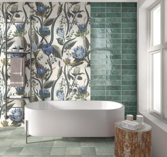 Керамическая плитка Mainzu Murales PT03223 Blu Leaves 120x120