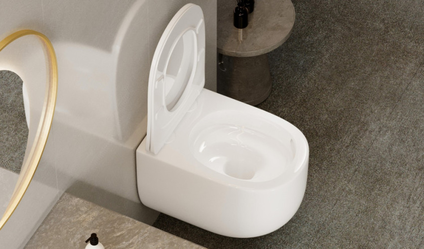 Унитаз ABBER Bequem AC1104TN подвесной белый, безободковый, смыв торнадо