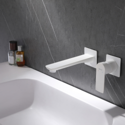 Смеситель ABBER Weiss Insel AF8082FW для раковины скрытого монтажа, белый матовый