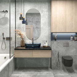 Керамогранит Delacora D60212M Walter Gray матовый карвинг 60x60