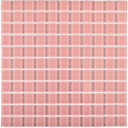 Мозаика Bonaparte Pink glass (25х25х4) 300х300, глянцевая