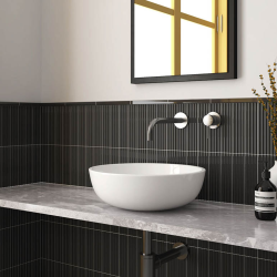 Плитка Equipe Costa Nova 28521 Onda Black Matt 5x20