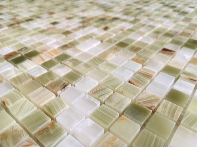 Мозаика LeeDo Ceramica Onice Jade Verde POL (15x15x7) 305х305, полированная глянцевая
