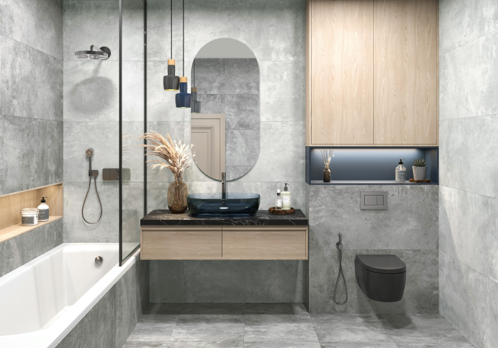 Керамогранит Delacora D60213M Walter Graphite матовый карвинг 60x60