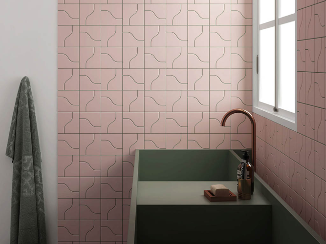 Плитка Equipe Curve 28846 Pink Gloss 8,3x12