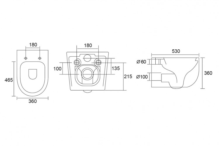 Унитаз ABBER Bequem AC1104TMB подвесной черный матовый, безободковый, смыв торнадо