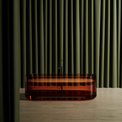 Прозрачная ванна ABBER Kristall AT9708Opal коричневая