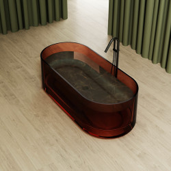 Прозрачная ванна ABBER Kristall AT9708Opal коричневая