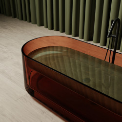 Прозрачная ванна ABBER Kristall AT9708Opal коричневая