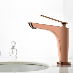 Смеситель ABBER Zeitlos AF8909RG для раковины, розовое золото