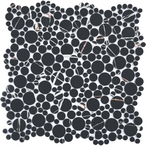 Мозаика Pixel Mosaic PIX757 из стекла, чип произвольный, сетка 296х296x4 мм