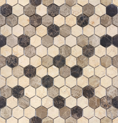 Мозаика LeeDo Ceramica Pietra Mix 1 MAT hex (18x30x6) 285x305, матовая
