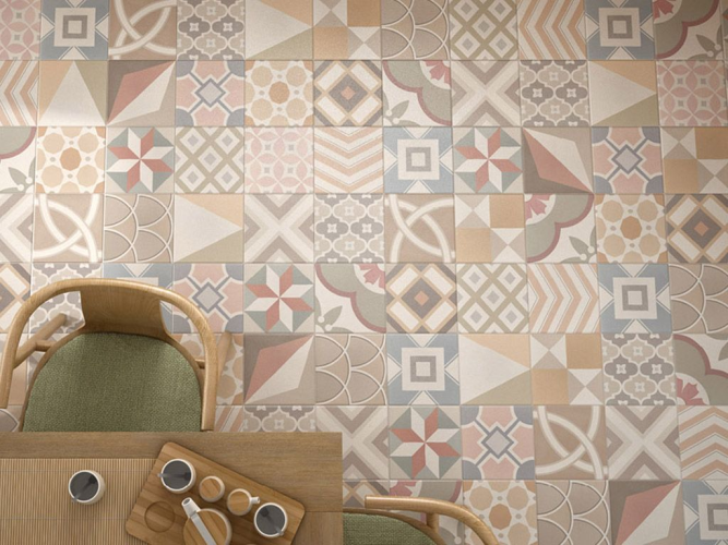 Плитка Equipe Caprice Deco 22103 Patchwork Pastel Mix 20x20