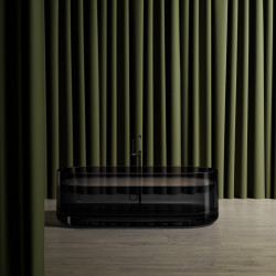 Прозрачная ванна ABBER Kristall AT9708Onyx черная