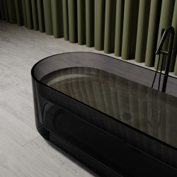 Прозрачная ванна ABBER Kristall AT9708Onyx черная