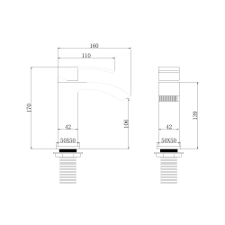 Смеситель ABBER Wasserfall AF8610B для раковины, черный матовый