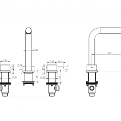 Смеситель ABBER Emotion 316 AF8808BRG для раковины, розовое золото брашированное