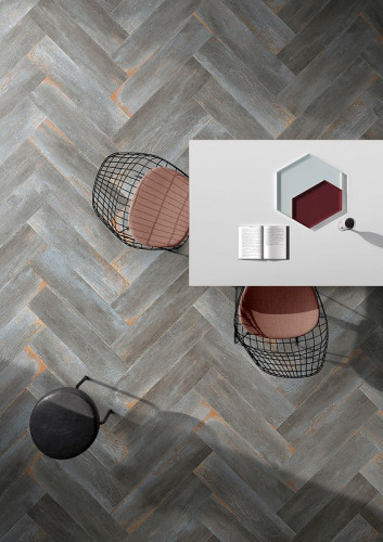 Керамогранит Vitra K952417R RusticWood Черный Матовый 20х80