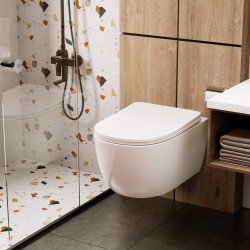 Унитаз ABBER Bequem AC1104 подвесной белый, безободковый