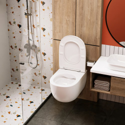 Унитаз ABBER Bequem AC1104 подвесной белый, безободковый