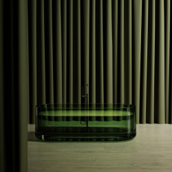 Прозрачная ванна ABBER Kristall AT9708Emerald зеленая