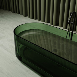 Прозрачная ванна ABBER Kristall AT9708Emerald зеленая