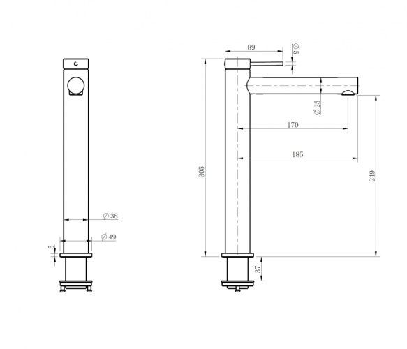 Смеситель ABBER Emotion 316 AF8811BRG-L для раковины, розовое золото брашированное