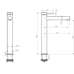 Смеситель ABBER Emotion 316 AF8811BRG-L для раковины, розовое золото брашированное
