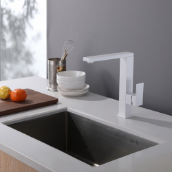 Смеситель ABBER Daheim AF8214W для кухни, белый матовый