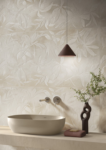 Керамогранит Vitra K958021R ArtWall Цветы Слоновая Кость Матовый Ректификат 60x120