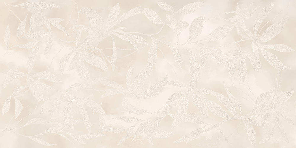 Керамогранит Vitra K958021R ArtWall Цветы Слоновая Кость Матовый Ректификат 60x120