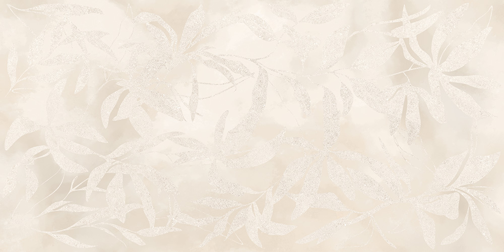 Керамогранит Vitra K958021R ArtWall Цветы Слоновая Кость Матовый Ректификат 60x120