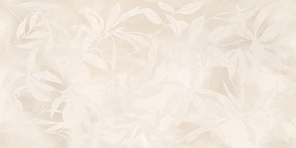 Керамогранит Vitra K958021R ArtWall Цветы Слоновая Кость Матовый Ректификат 60x120
