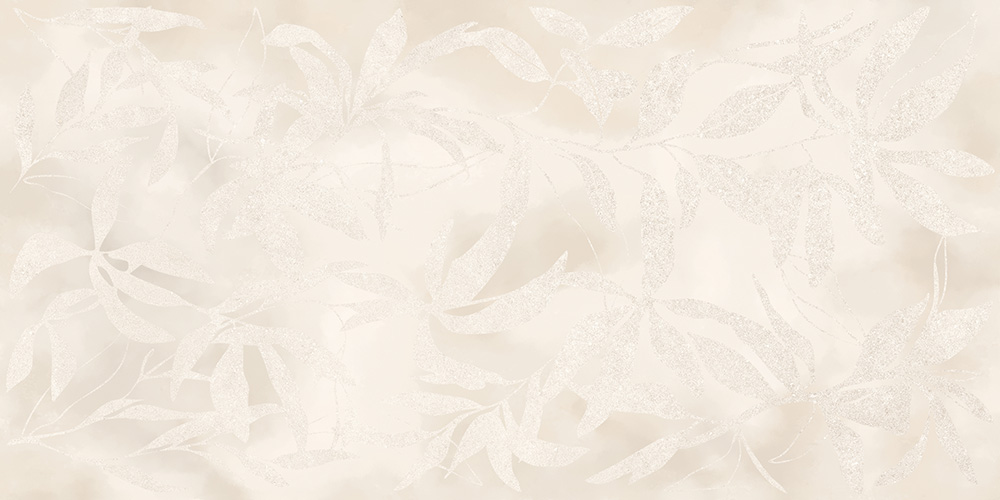 Керамогранит Vitra K958021R ArtWall Цветы Слоновая Кость Матовый Ректификат 60x120