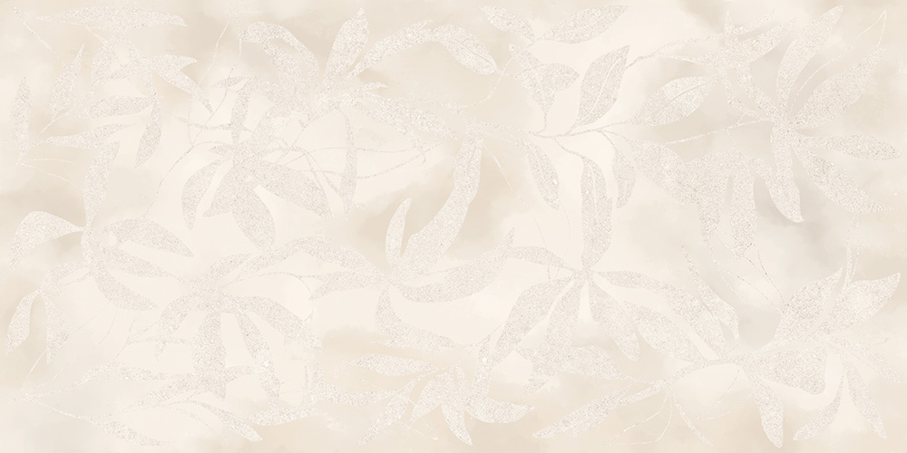 Керамогранит Vitra K958021R ArtWall Цветы Слоновая Кость Матовый Ректификат 60x120
